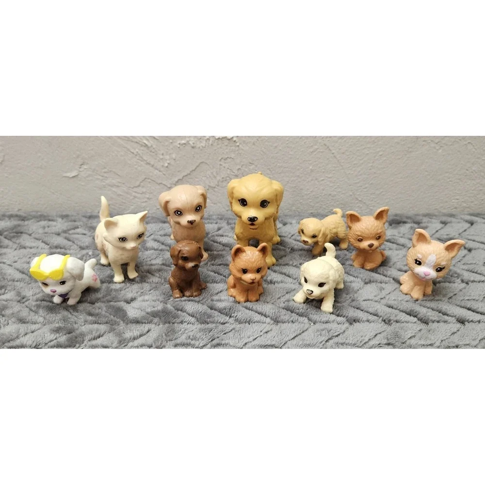 Barbie Doll Pets Mixed Figures Animals Dogs Cat‎ Lot of 10 Bundle